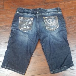 COOGI beaded back pocket Bermuda Jean short B403